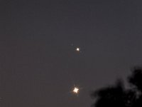 Venus-Jupiter-Konjunktion mit den Galileischen Monden